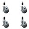 Service Caster 4'' Thermoplastic Rubber Swivel 1-3/8'' Expanding Stem Caster Set with Brake, 4PK SCC-EX20S414-TPRB-TLB-138-4 - alternate 1